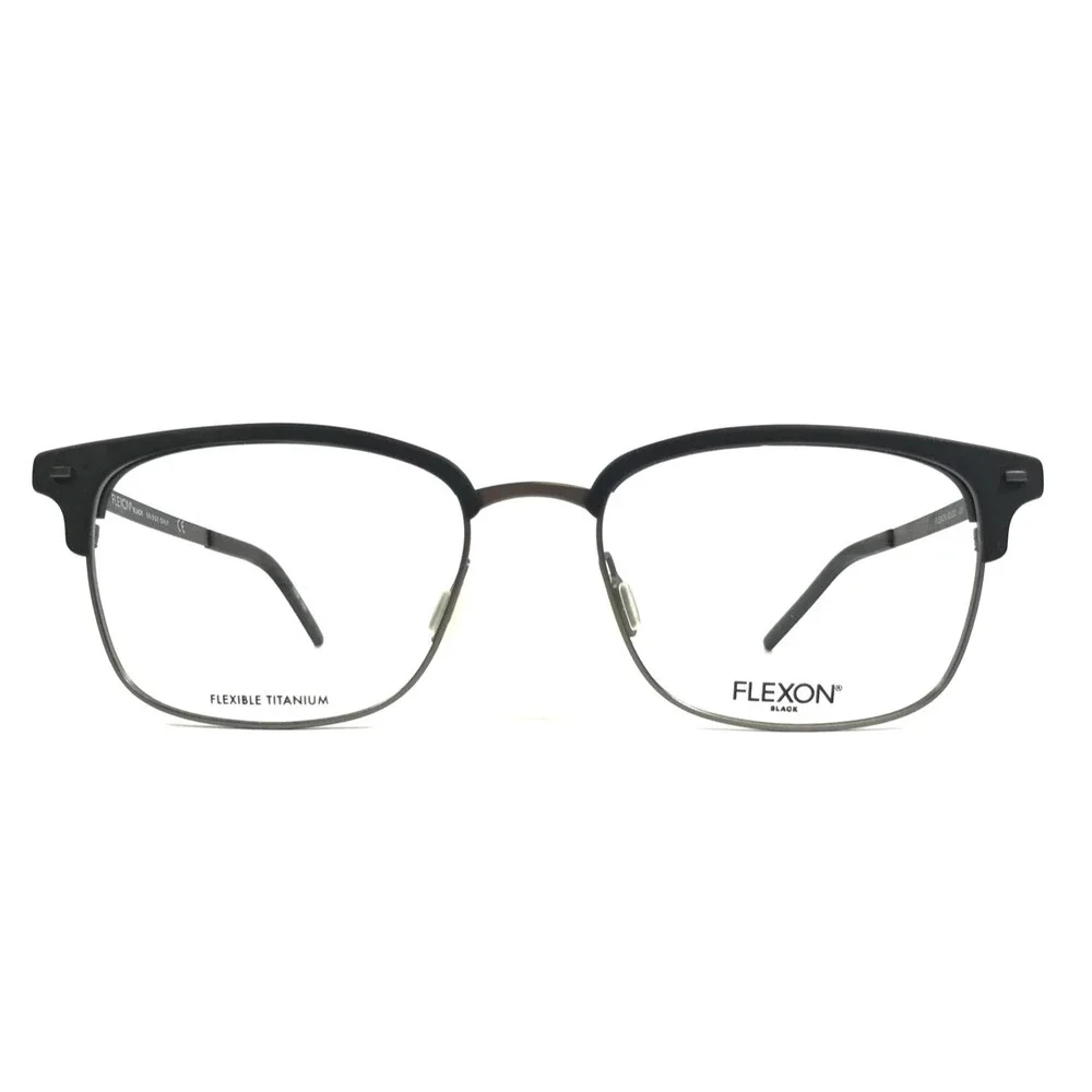 Flexon Eyeglasses Frames B2022 001 Matte Black Gunmetal Gray Titanium 55-19-145